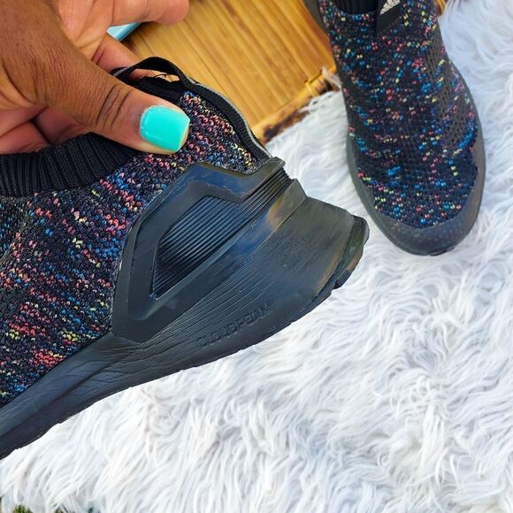 Adidas | Rapidarun Unisex  Black Slip-on with Multicolored Speckles - Picture 7 of 12